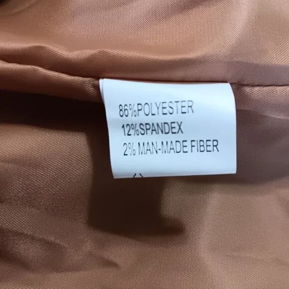 NWT Chartou Faux Suede Camel Color Jacket Sz M Cropped Fringe Open Front - Picture 9 of 10